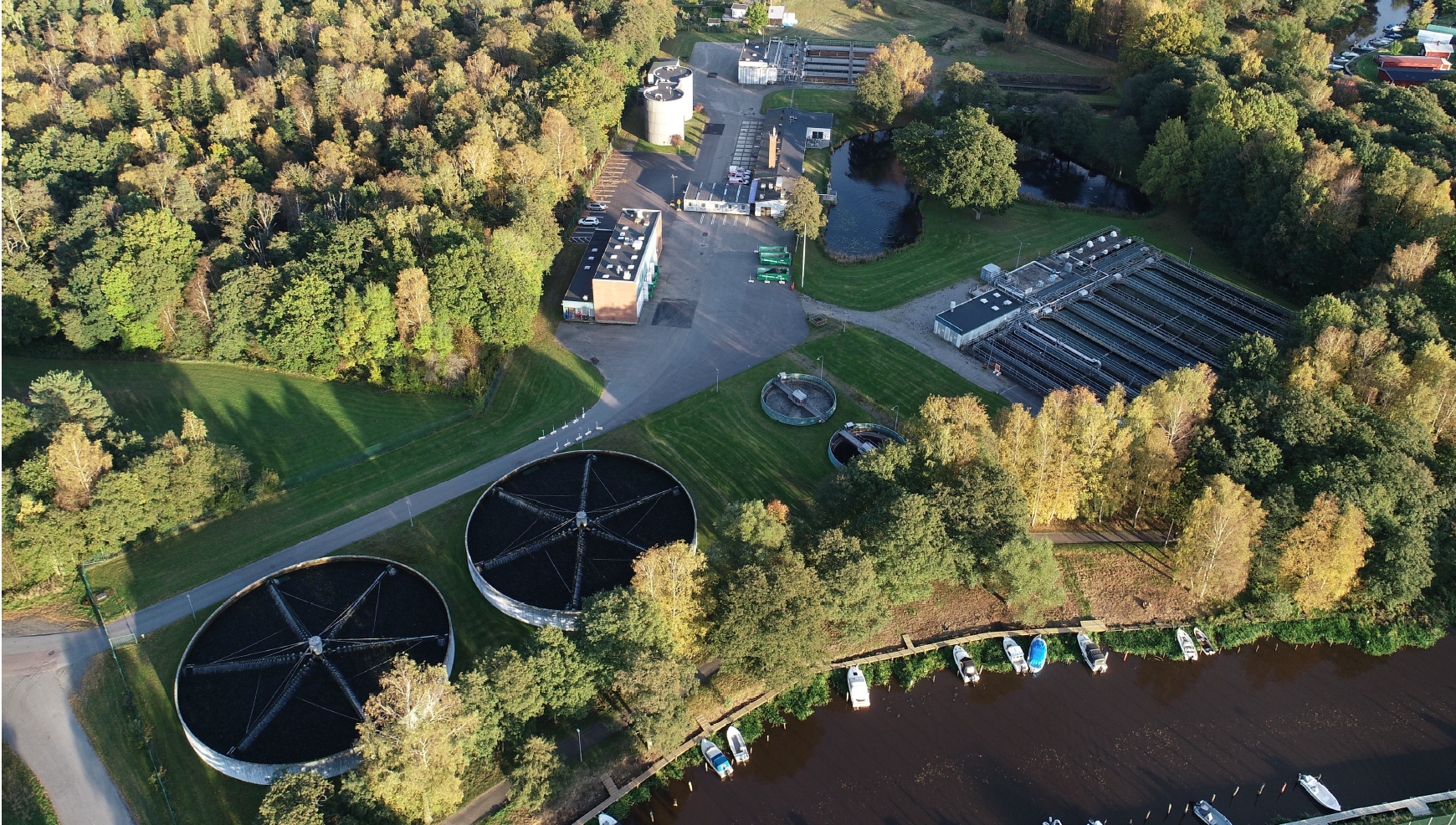 Flygfoto över planområdet