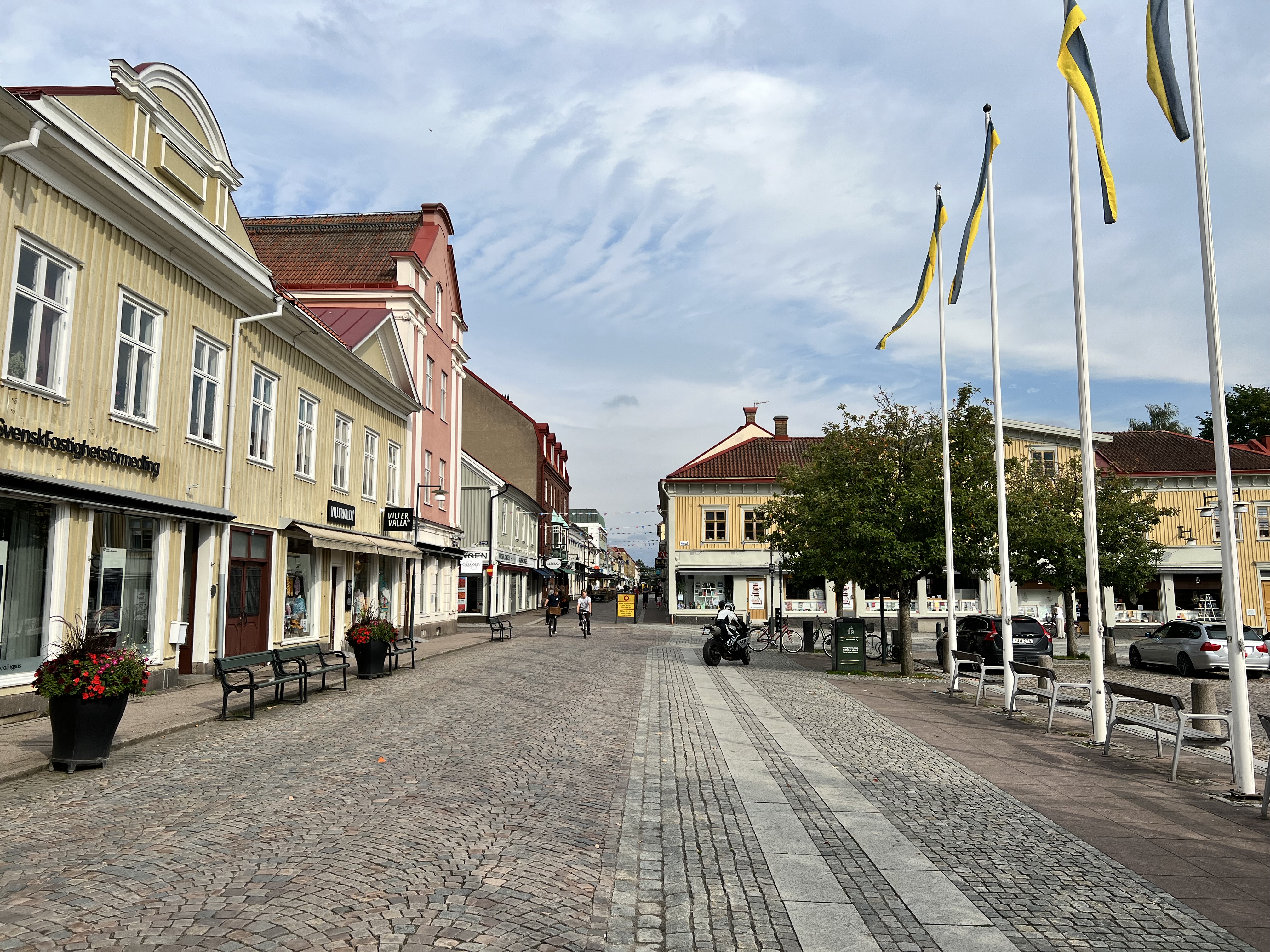 Kungsgatan i Alingsås vid stora torget